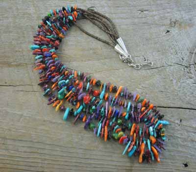 Native American Santo Domingo Mulit-Color Necklace